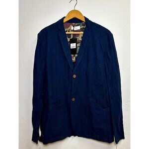 Five Four Ferro Navy Blazer | Camo Lined | Men’s Large | NWT
